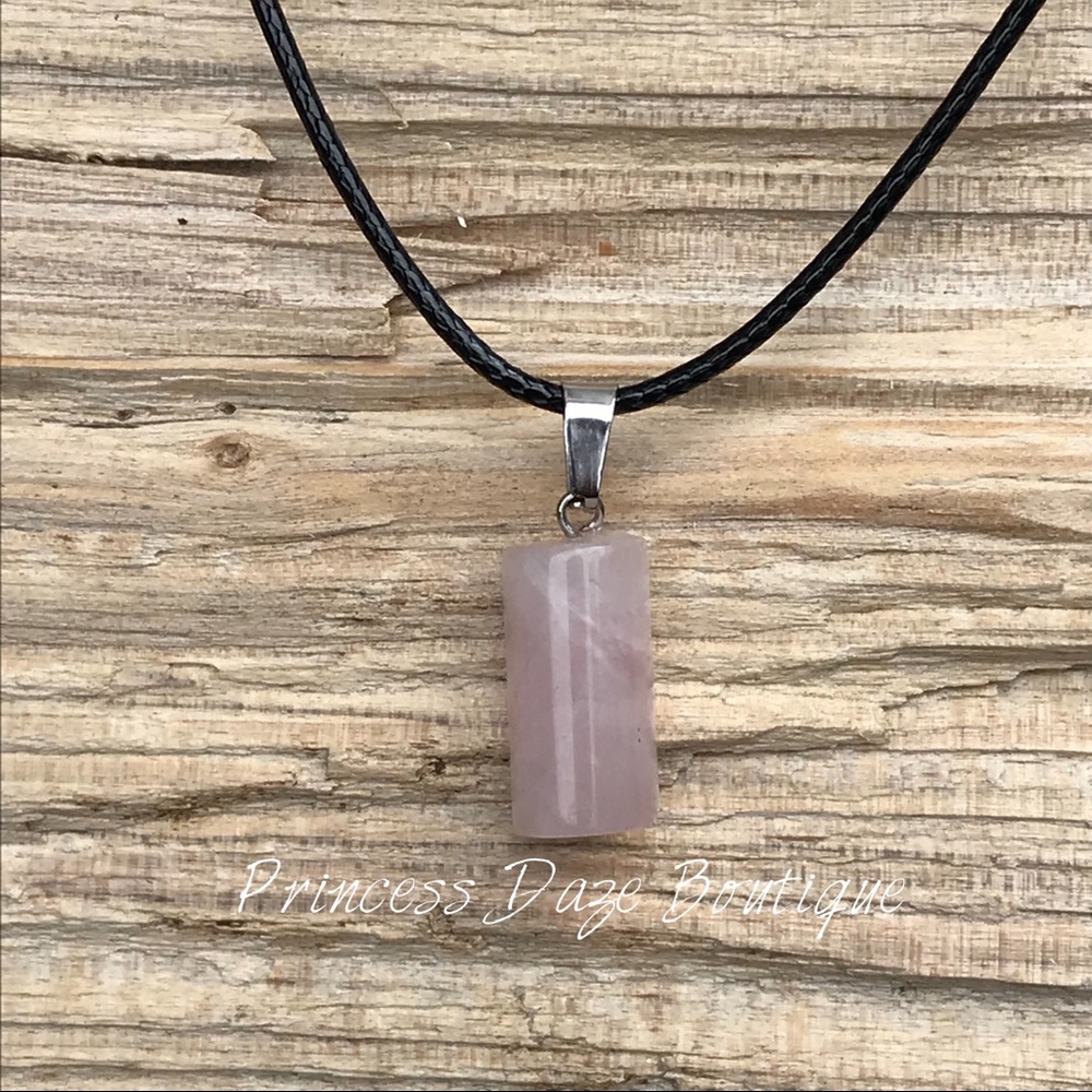Rose‎ Quartz Natural Stone Necklace